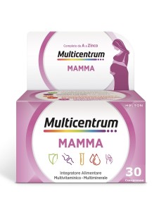 Multicentrum Mamma Integratore Alimentare Multivitaminico Gravidanza Acido Folico D3 Calcio 30 Compresse